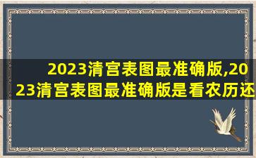 2023清宫表图最准确版,2023清宫表图最准确版是看农历还是新历