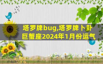 塔罗牌bug,塔罗牌卜卦巨蟹座2024年1月份运气