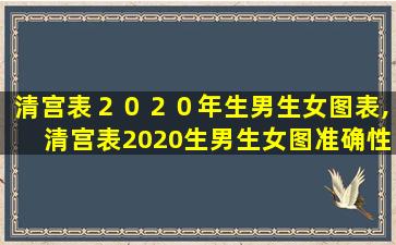 清宫表２０２０年生男生女图表,清宫表2020生男生女图准确性是多少2021